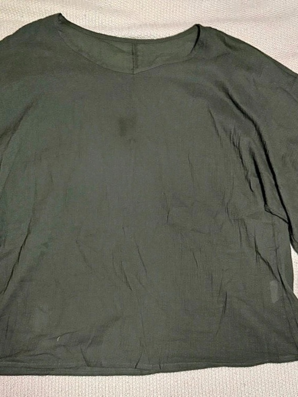 Women's Olive Short Sleeve Top
